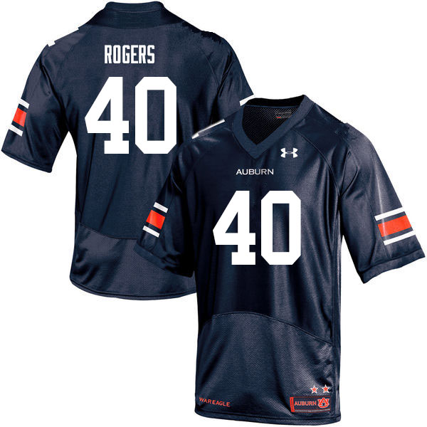 Men #40 Jacob Rogers Auburn Tigers College Football Jerseys Sale-Navy